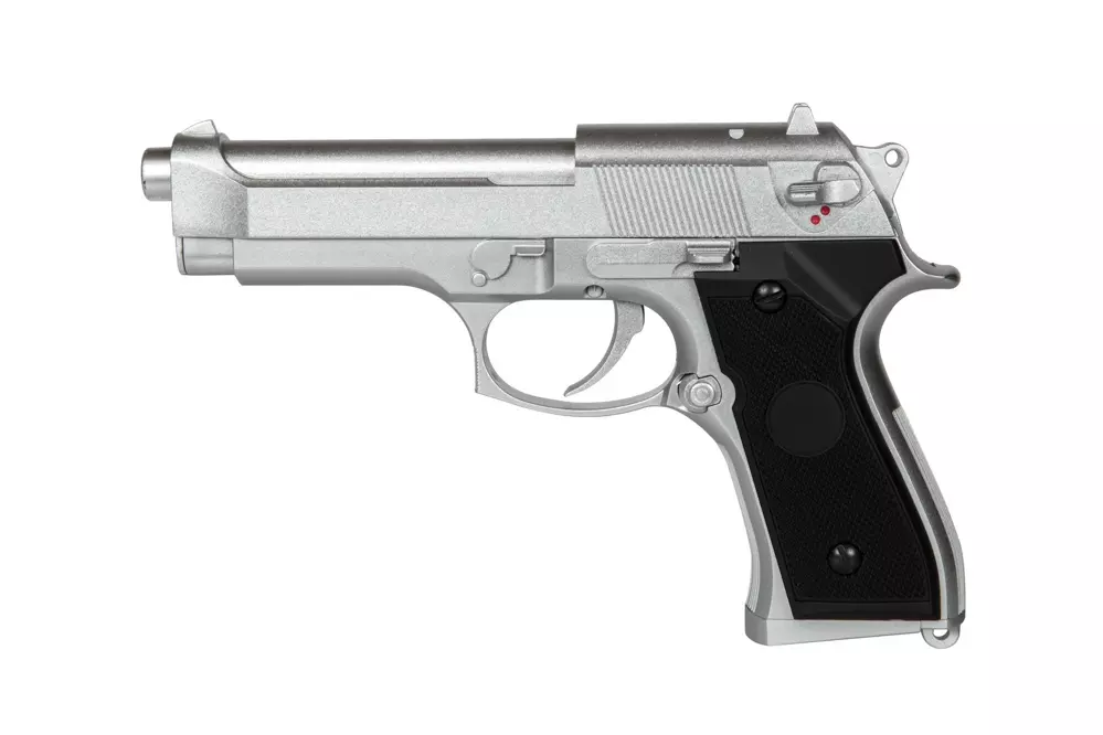 CM126 Electric Pistol Replica Silver (with battery)