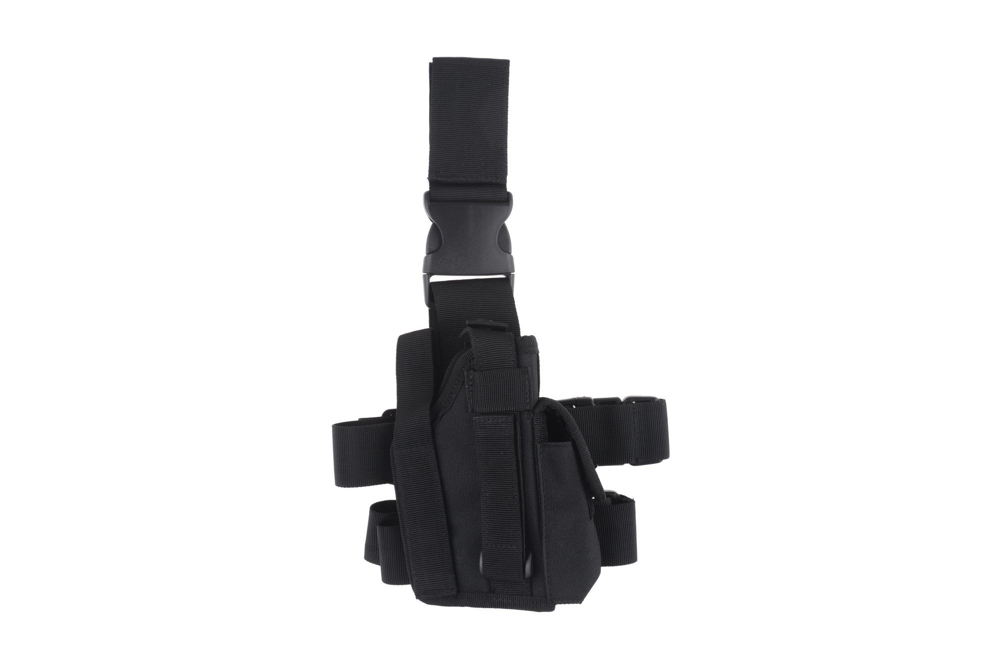 Drop-Leg Holster with Magazine Pouch - Black
