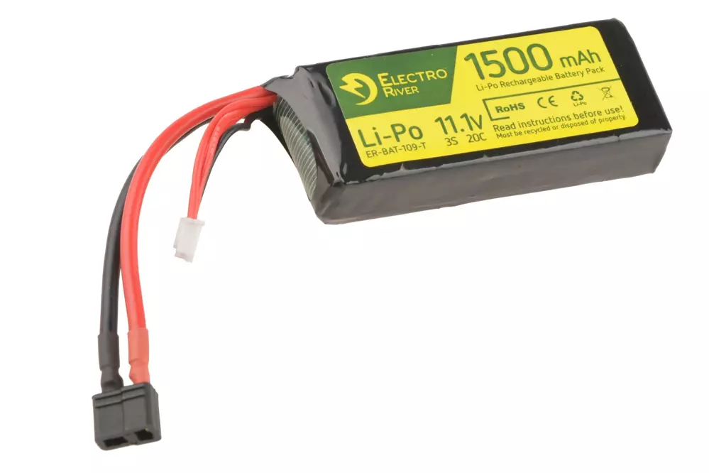 LiPo 11.1V 1500 mAh 20/40C T-connect (DEANS) Battery