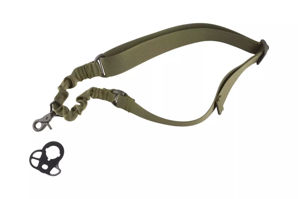One-point Bungee Tactical Sling Belt with Mount - Olive Drab