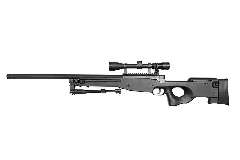 Warrior I  sniper rifle replica (with scope and bipod) - black