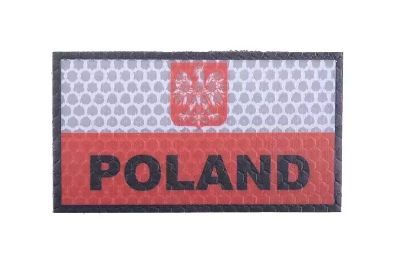 Patch IR - Drapeau de la Pologne avec armoiries - FC