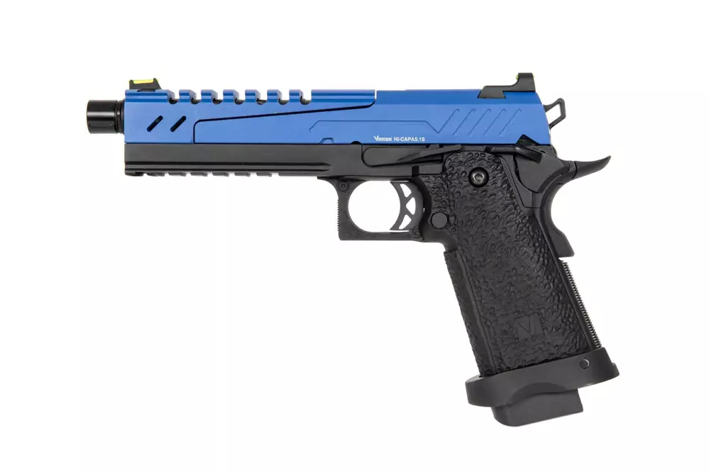 Pistolet airsoft Hi-capa 5.1 Split Slide - bleu/noir