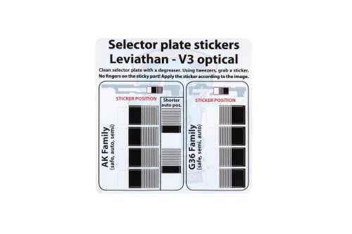 Sada samolepek Jefftron Leviathan V3 Optical ETU selector