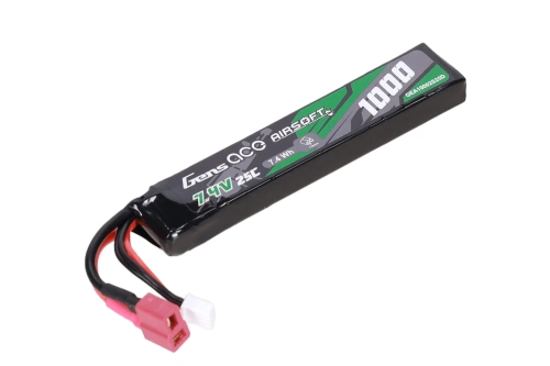 Gens Ace 1000mAh 25C 7,4V T-Deans Li-Po baterie (zkrácený kabel)