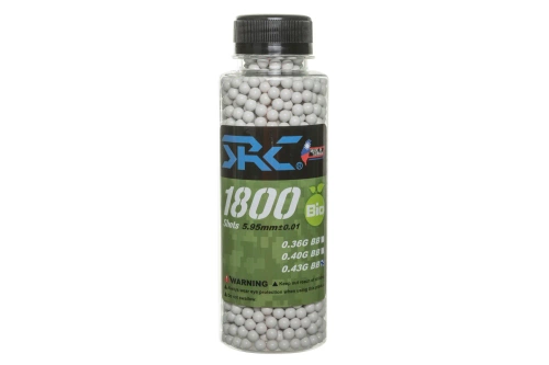 SRC BIO bolas 0.43g botella 1800 piezas Blanco