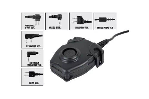 Botón PTT con enchufe militar Peltor (ICOM)
