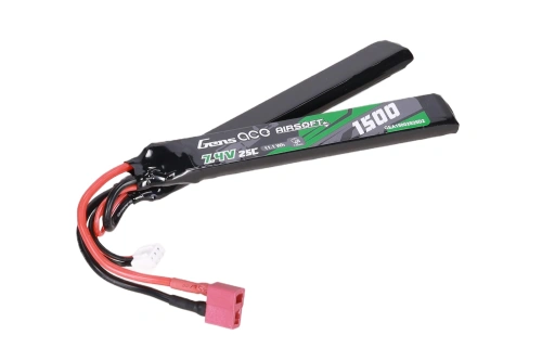 Li-Po Gens Ace 1500mAh 25C Nunchuck 7,4V T-Deans batterij