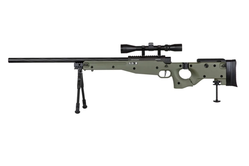 Réplica del sniper Specna Arms SA-S14 EDGE™ con visor y bípode Oliva