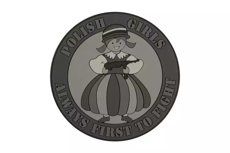 Emblemat POLISH GIRLS - PVC - Szary