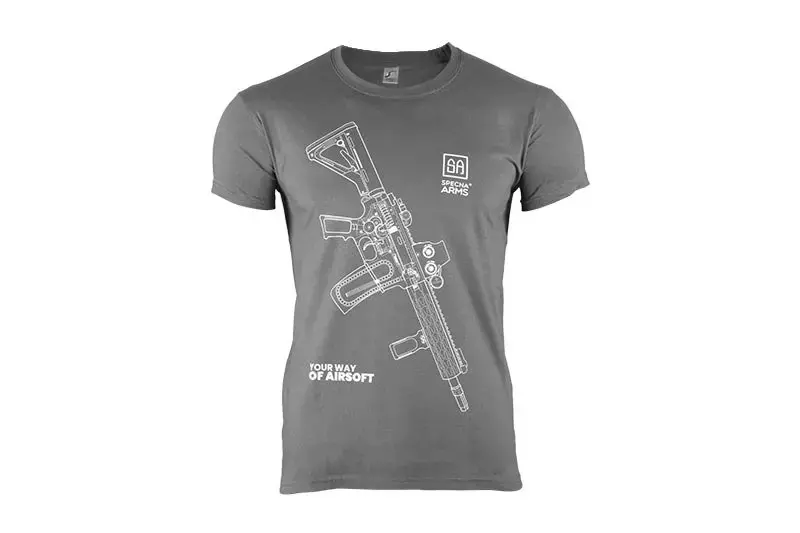 Koszulka Specna Arms - Your Way Of Airsoft 01 - szary/biały