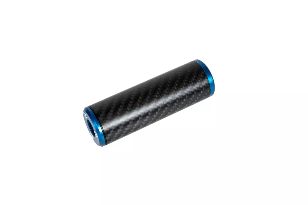 Silenciador de carbono 30x100mm - Azul